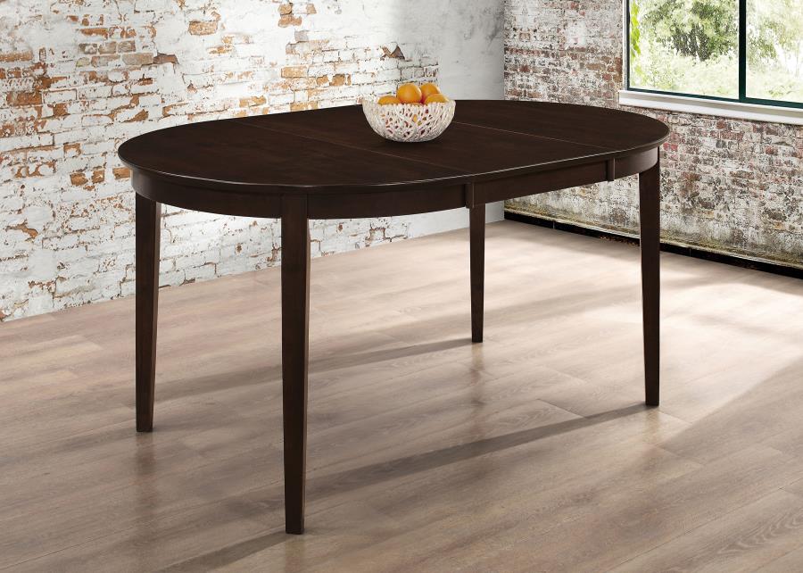 Gabriel Oval 60-inch Extension Leaf Dining Table Cappuccino, 100770