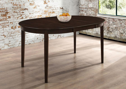 Gabriel Oval 60-inch Extension Leaf Dining Table Cappuccino, 100770