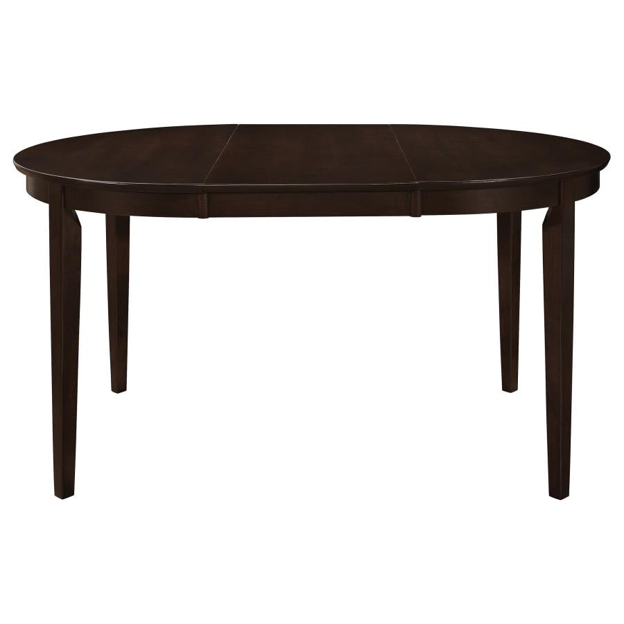 Gabriel Oval 60-inch Extension Leaf Dining Table Cappuccino, 100770