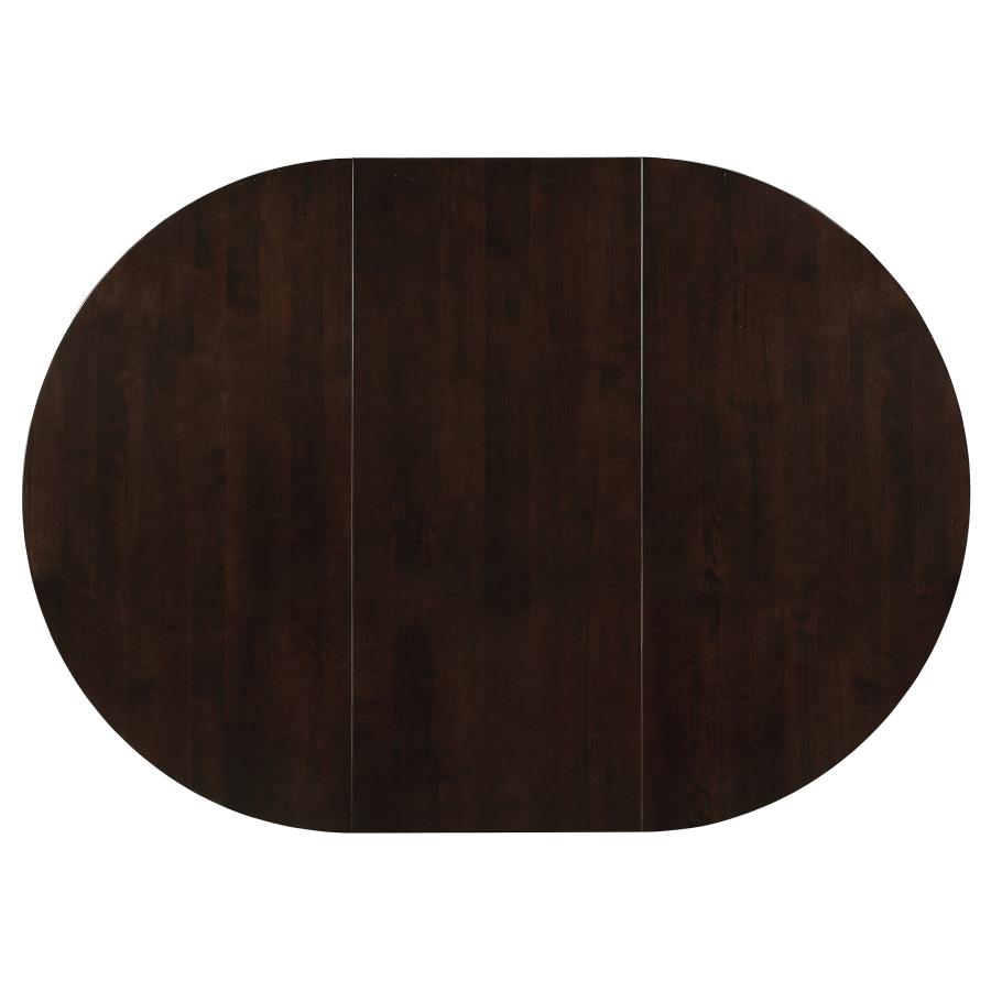Gabriel Oval 60-inch Extension Leaf Dining Table Cappuccino, 100770