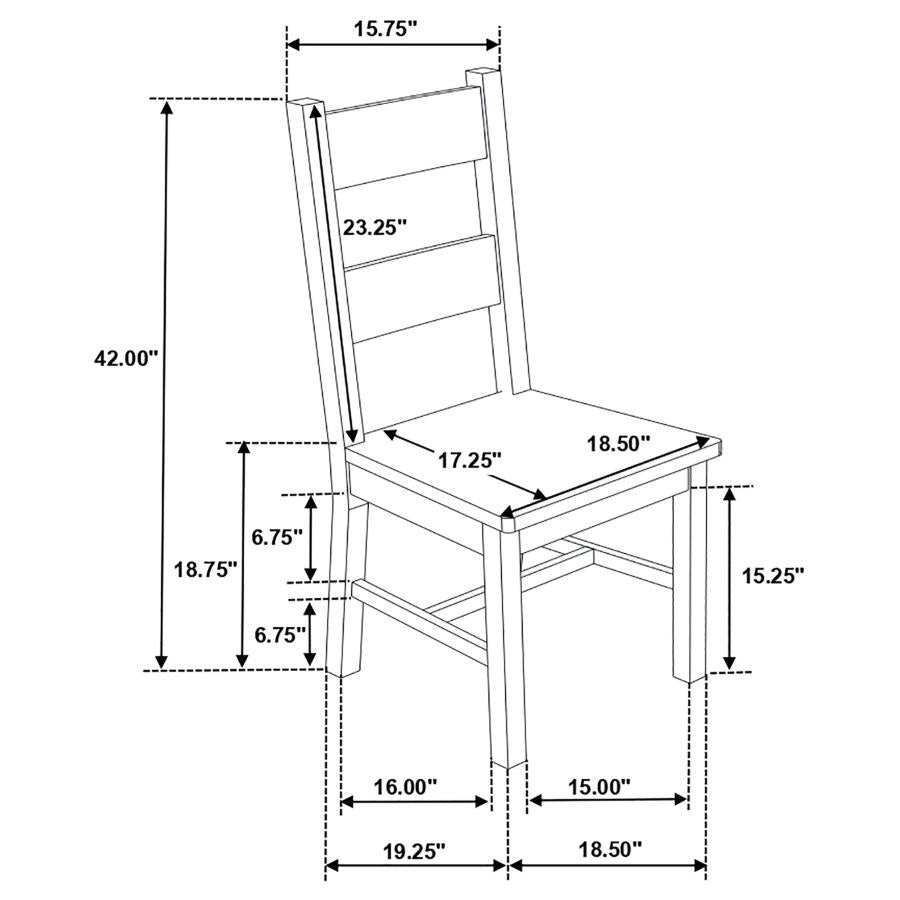 COASTER, SET OF 2 SIDE CHAIRS, 107042