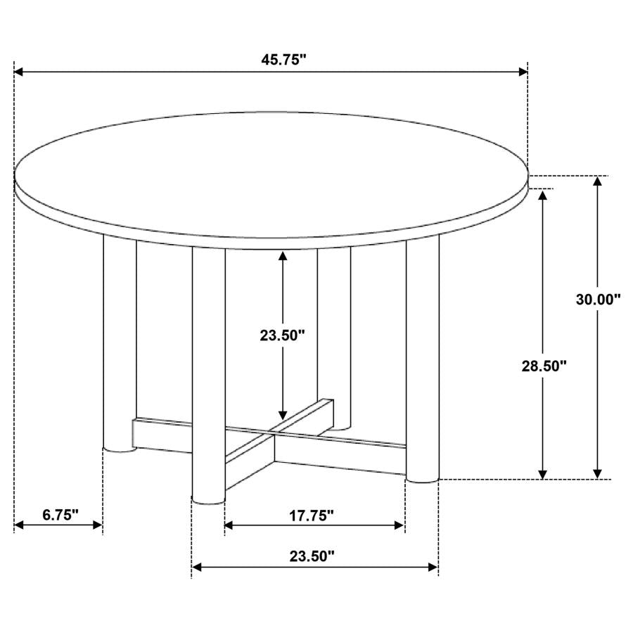 COASTER, CRESTMORE 5 PIECES ROUND DINING SET, 108570-S5