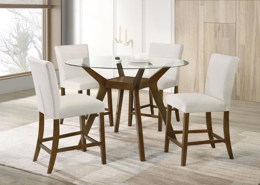 COASTER, PAXTON 5 PIECES COUNTER HEIGHT ROUND DINING SET (4 COLORS), 122178-S5