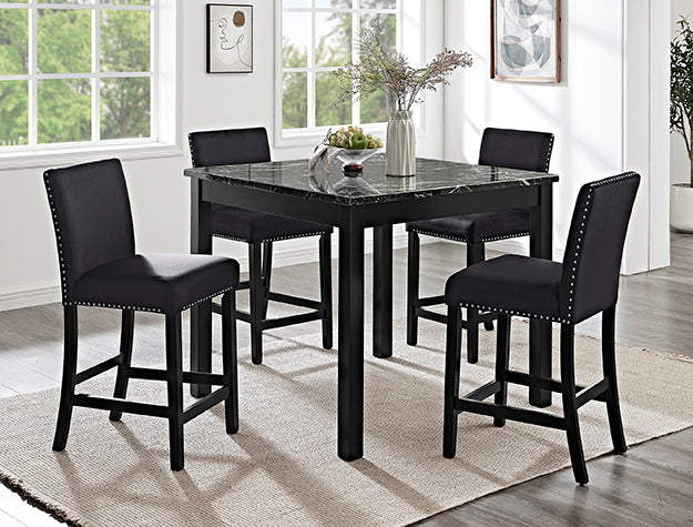 CROWN MARCK, LENNOX 5 PIECES COUNTER HEIGHT DINING SET (2 COLORS), 1715SET