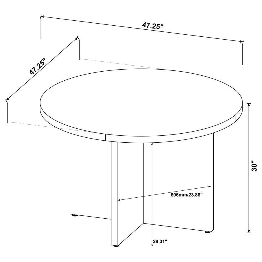 Jamestown Round 47-inch Composite Wood Dining Table Mango, 183021