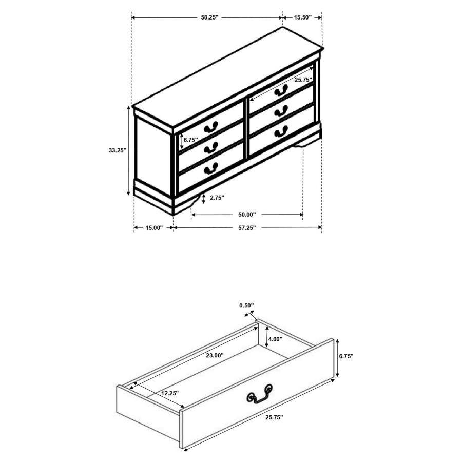 Queen bed frame, dresser, mirror and 1 night stand, 202411Q-S4