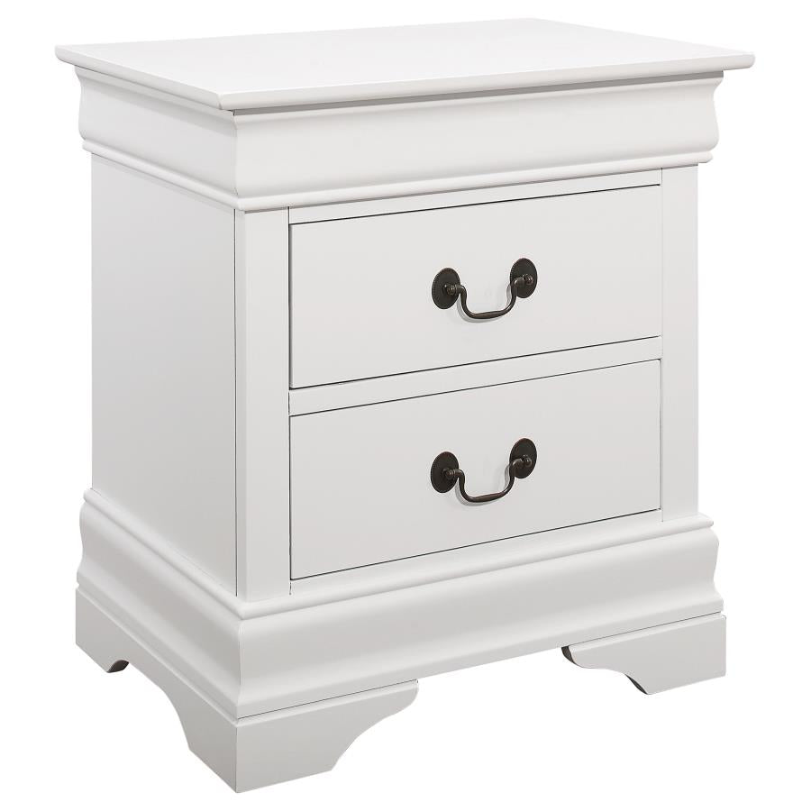 Louis Philippe 4-piece Queen Bedroom Set White, 204691Q-S4