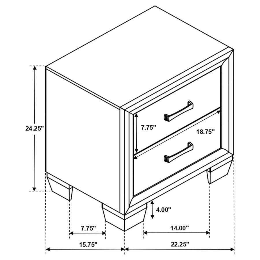 QUEEN BED FRAME, DRESSER, MIRROR AND I NIGHT STAND, 205321Q-S4