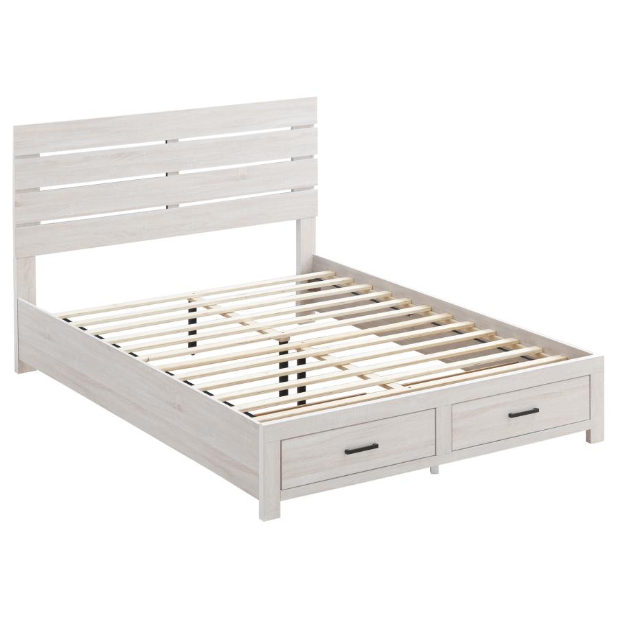 Queen bed frame, dresser, mirror and 1 night stand, 207050Q-S4