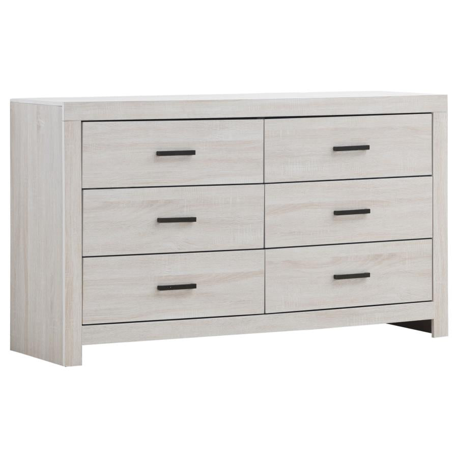Queen bed frame, dresser, mirror and 1 night stand, 207050Q-S4