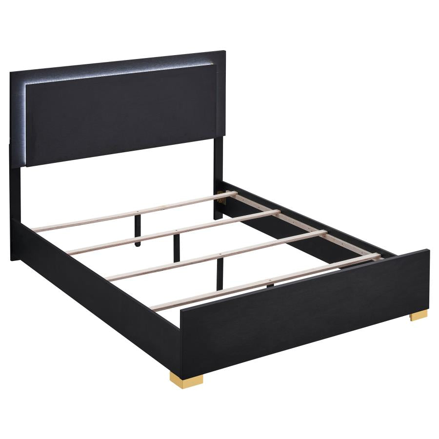 Queen bed frame, dresser, mirror and 1 night stand, 222831Q-S4