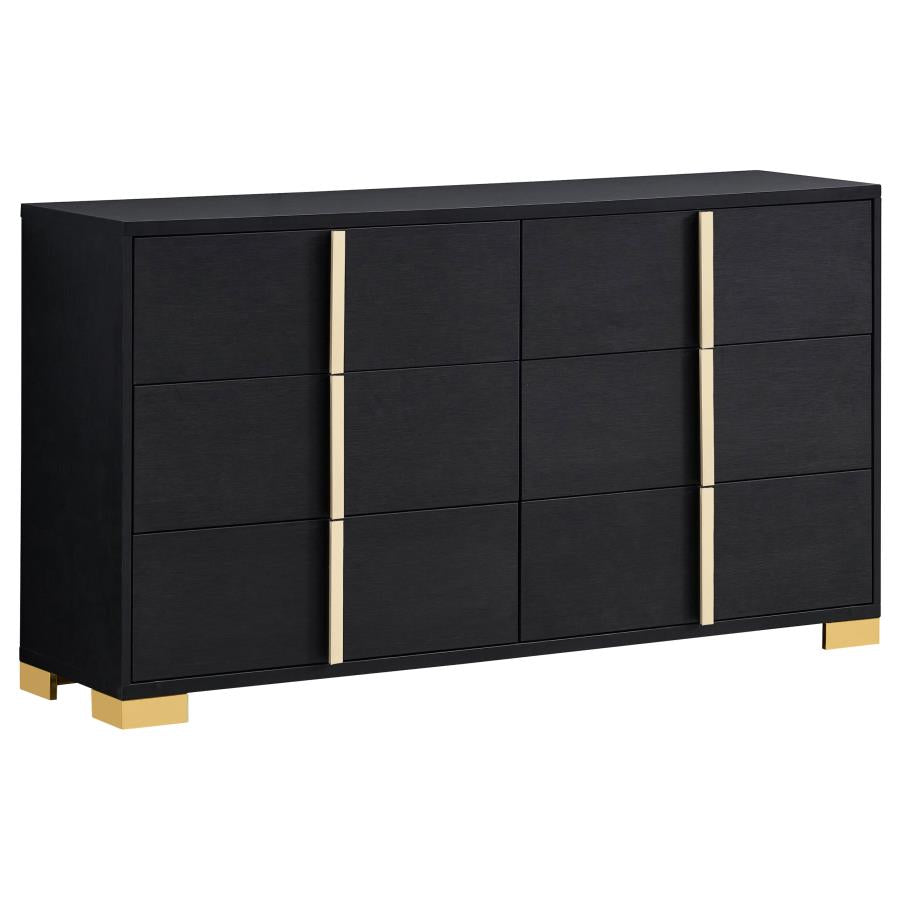 Queen bed frame, dresser, mirror and 1 night stand, 222831Q-S4