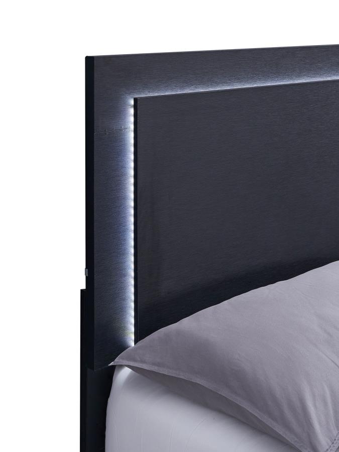 Queen bed frame, dresser, mirror and 1 night stand, 222831Q-S4