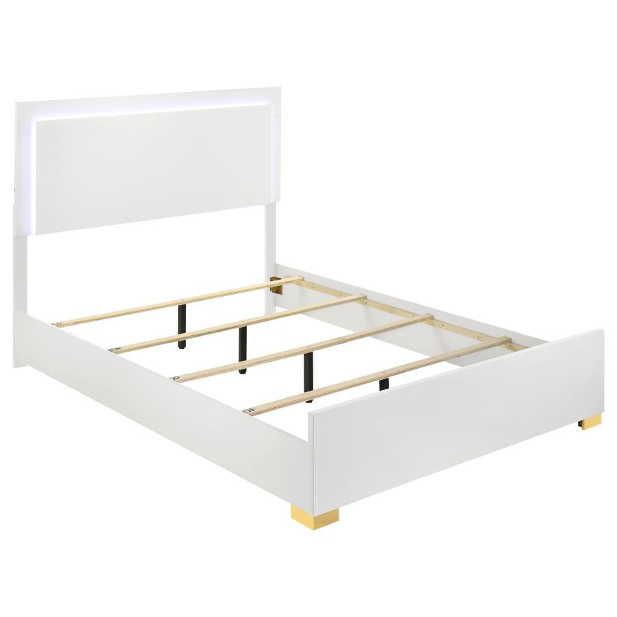 Queen bed frame, dresser, mirror and 1 night stand, 222931Q-S4