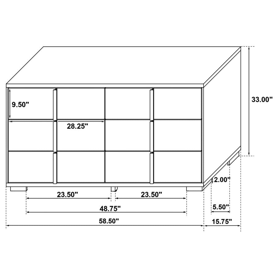 Queen bed frame, dresser, mirror and 1 night stand, 222831Q-S4