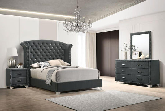 Melody 4-piece Queen Bedroom Set Grey, 223381Q-S4