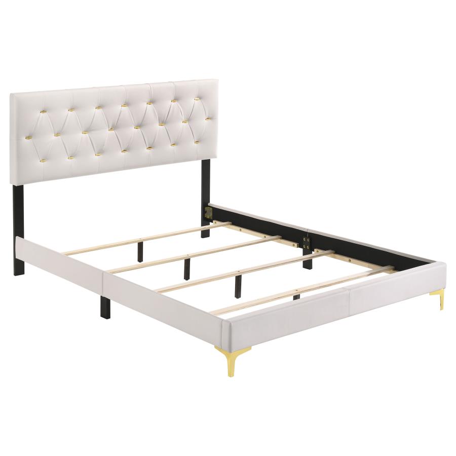 Queen bed frame, dresser, mirror and 1 night stand, 224401Q-S4