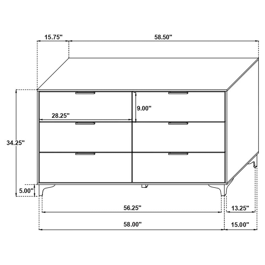 Queen bed frame, dresser, mirror and 1 night stand,  224451Q-S4
