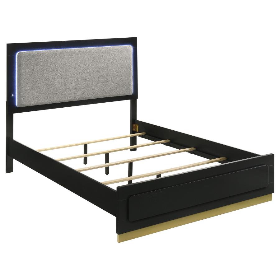 Queen bed frame, dresser, mirror and 1 night stand, 224781Q-S4