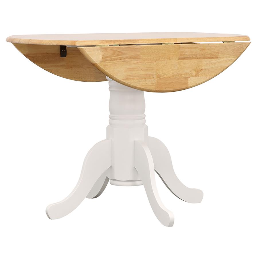 Allison Round 40-inch Drop Leaf Extension Dining Table White, 4241