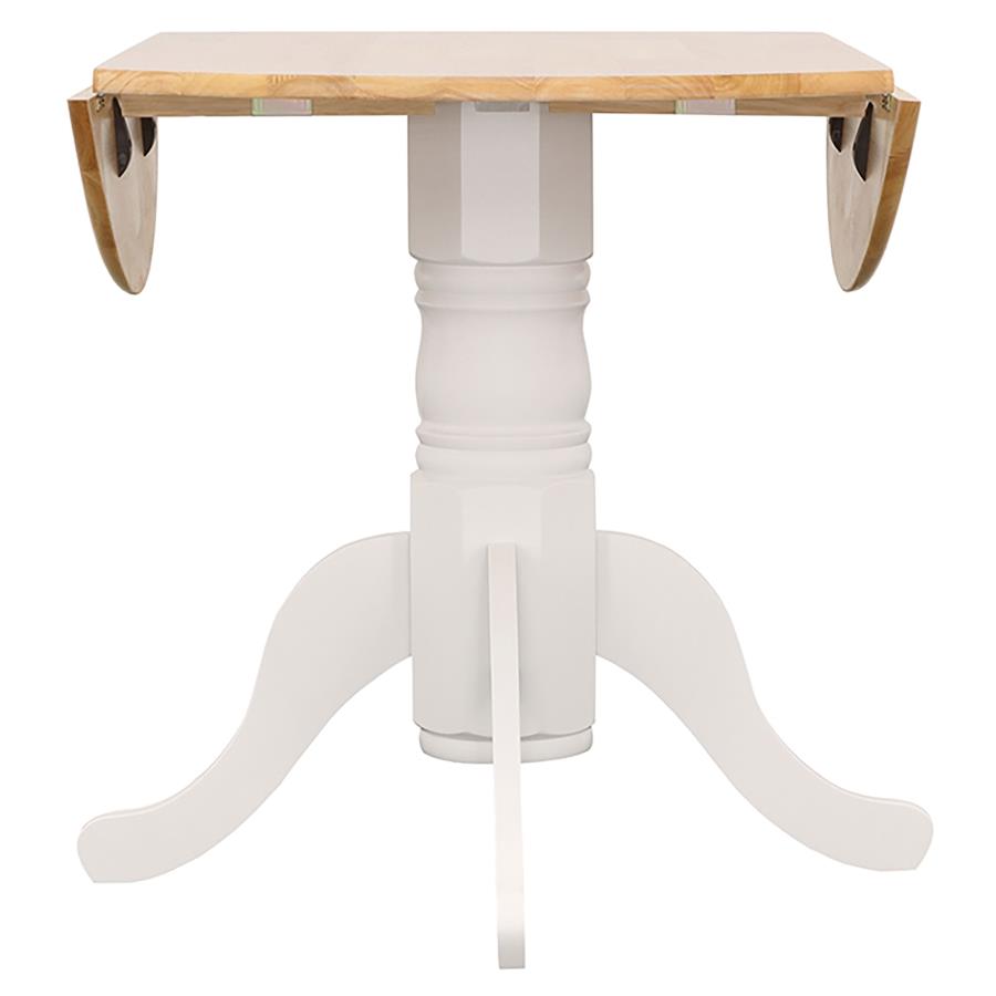 Allison Round 40-inch Drop Leaf Extension Dining Table White, 4241