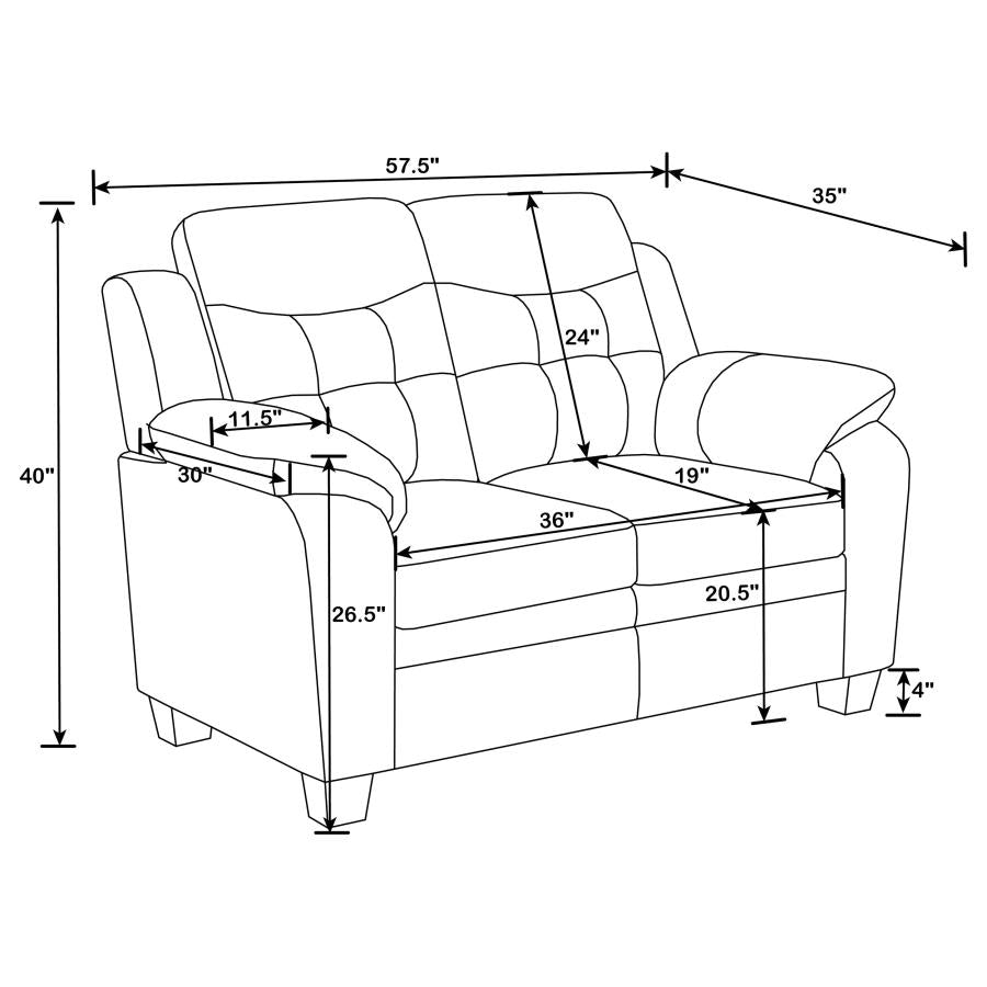 COASTER, BLACK LOVE SEAT, 506552