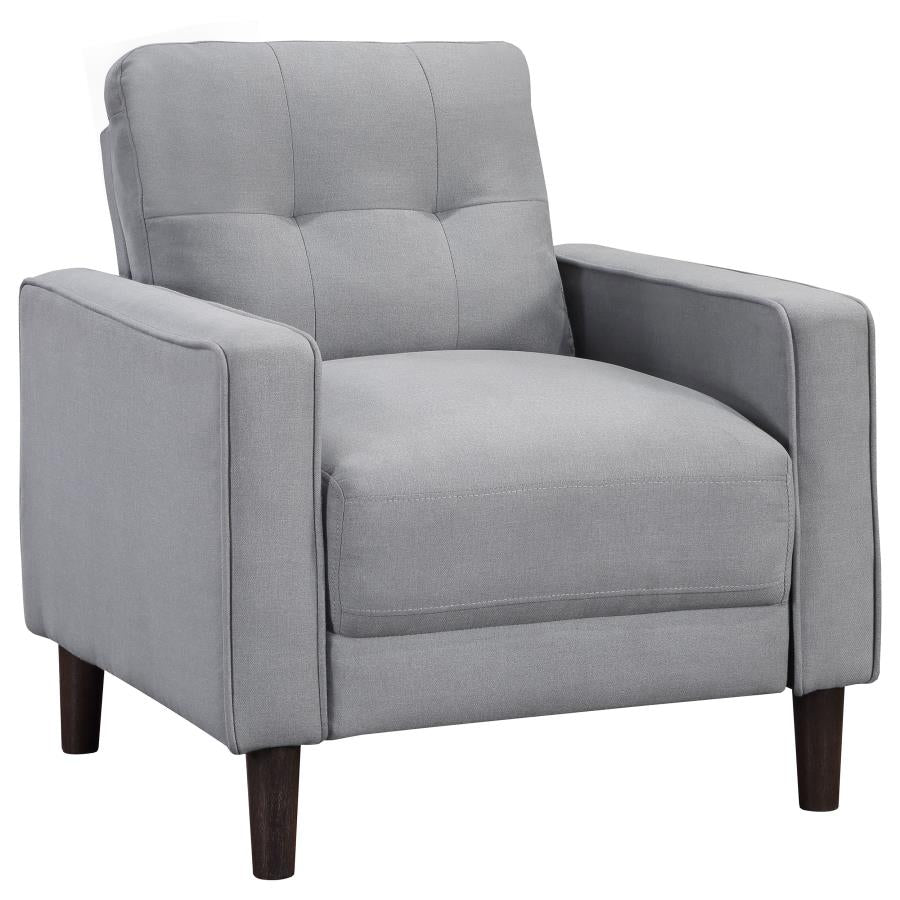 Bowen Upholstered Track Arm Tufted Sofa Set Light Gray, 506781