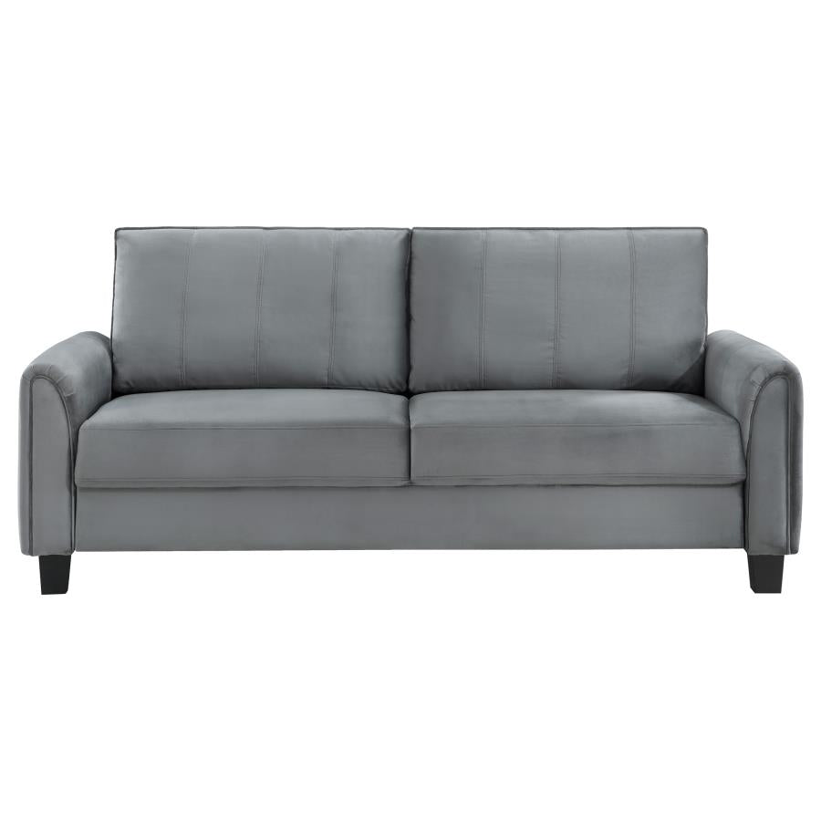 Davis Upholstered Rolled Arm Sofa Grey, 509634