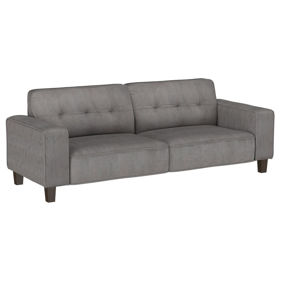 Deerhurst Upholstered Track Arm Tufted Sofa Charcoal, 509641