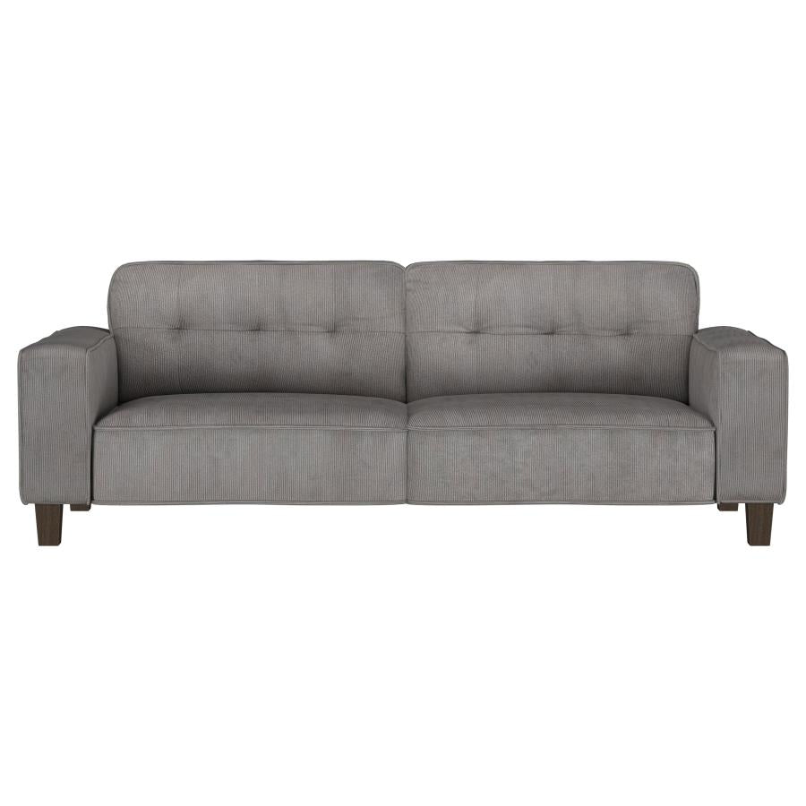 Deerhurst Upholstered Track Arm Tufted Sofa Charcoal, 509641