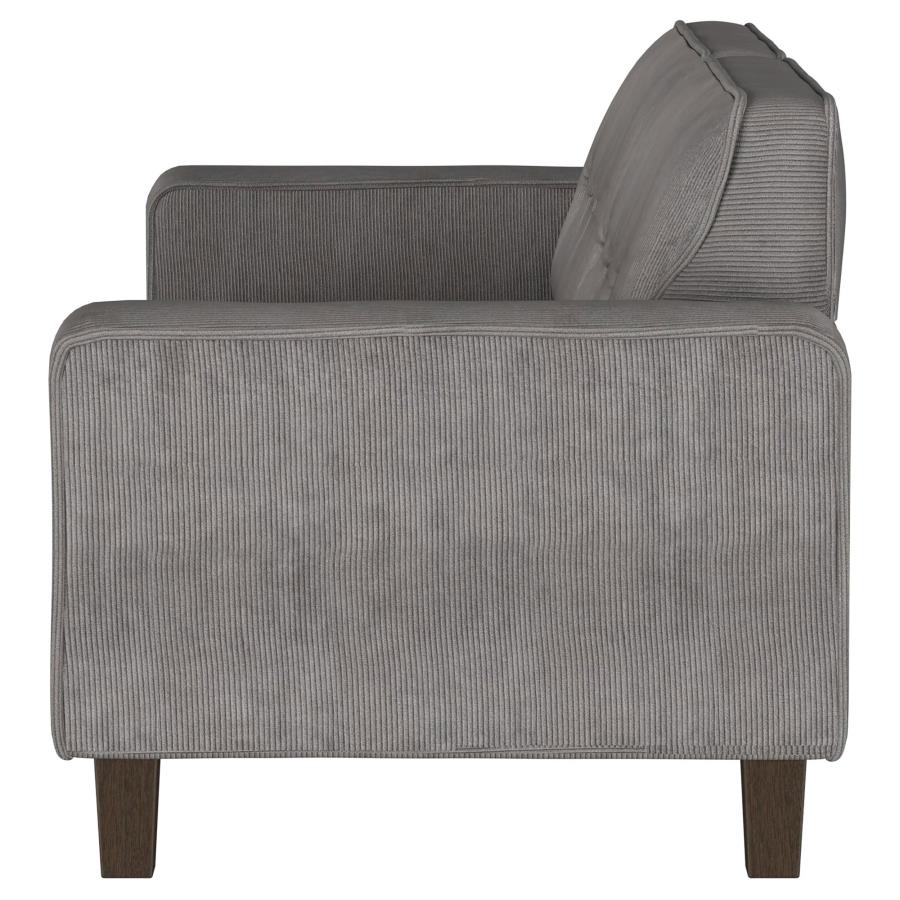 Deerhurst Upholstered Track Arm Tufted Sofa Charcoal, 509641