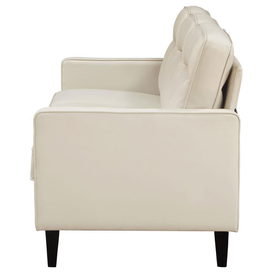 Jonah Upholstered Track Arm Sofa Ivory, 509651