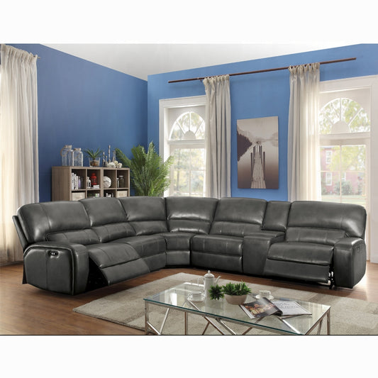 Saul Power Motion Sectional Sofa Gray, LV53745
