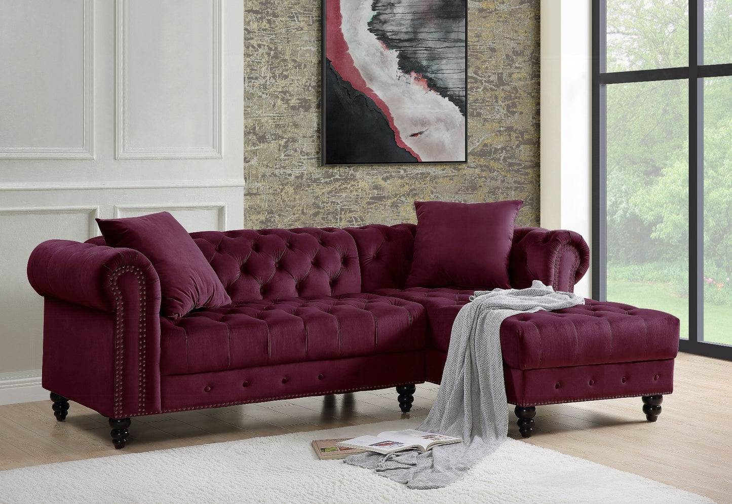 Adnelis Sectional Sofa W/2 Pillows, 57315