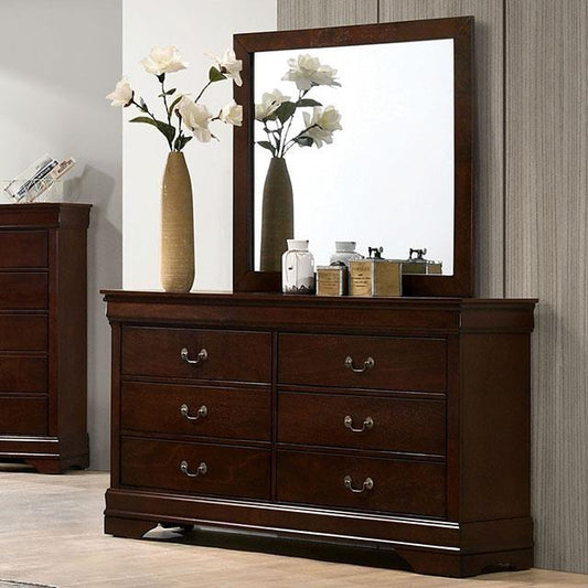 FURNITURE OF AMERICA DRESSER AND MIRROR CHERRY FM7866CH-DM