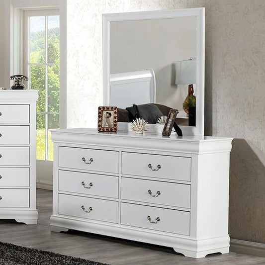 FURNITURE OF AMERICA DRESSER AND MIRROR WHITE FM7866WH-DM