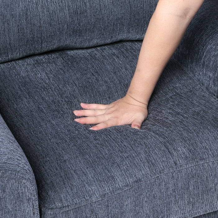 HOMELEGANCE, BENETT BLUE 2 PIECES SOFA SET, 8416BU*2