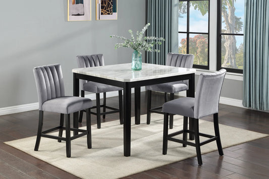 COUNTER HEIGHT 5 PIECES DINING SET, 9445/9446