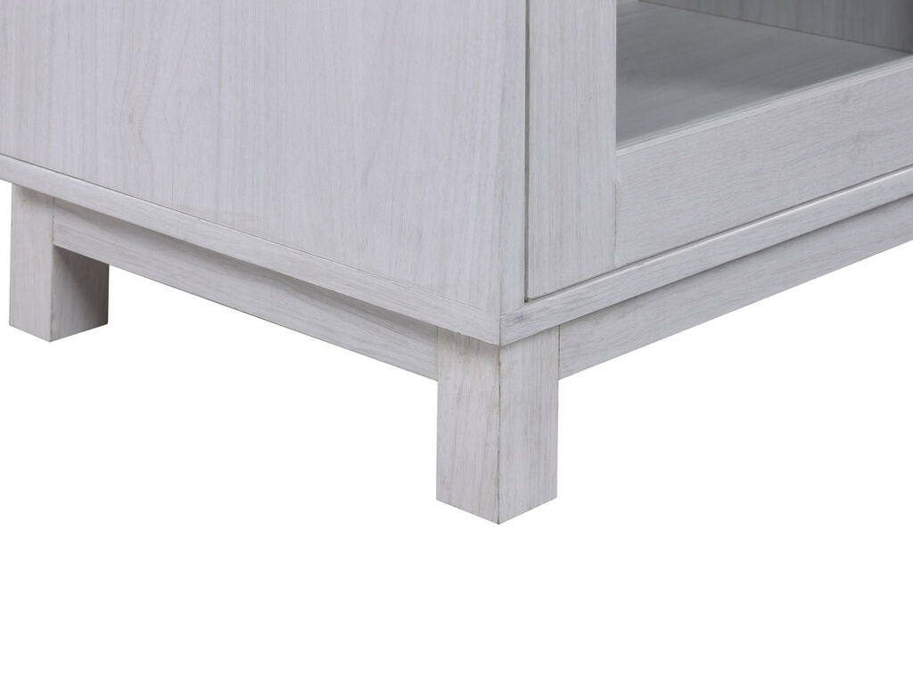 70" WHITE WALNUT TV STAND WITH FIREPLACE AND HEATER, 97032