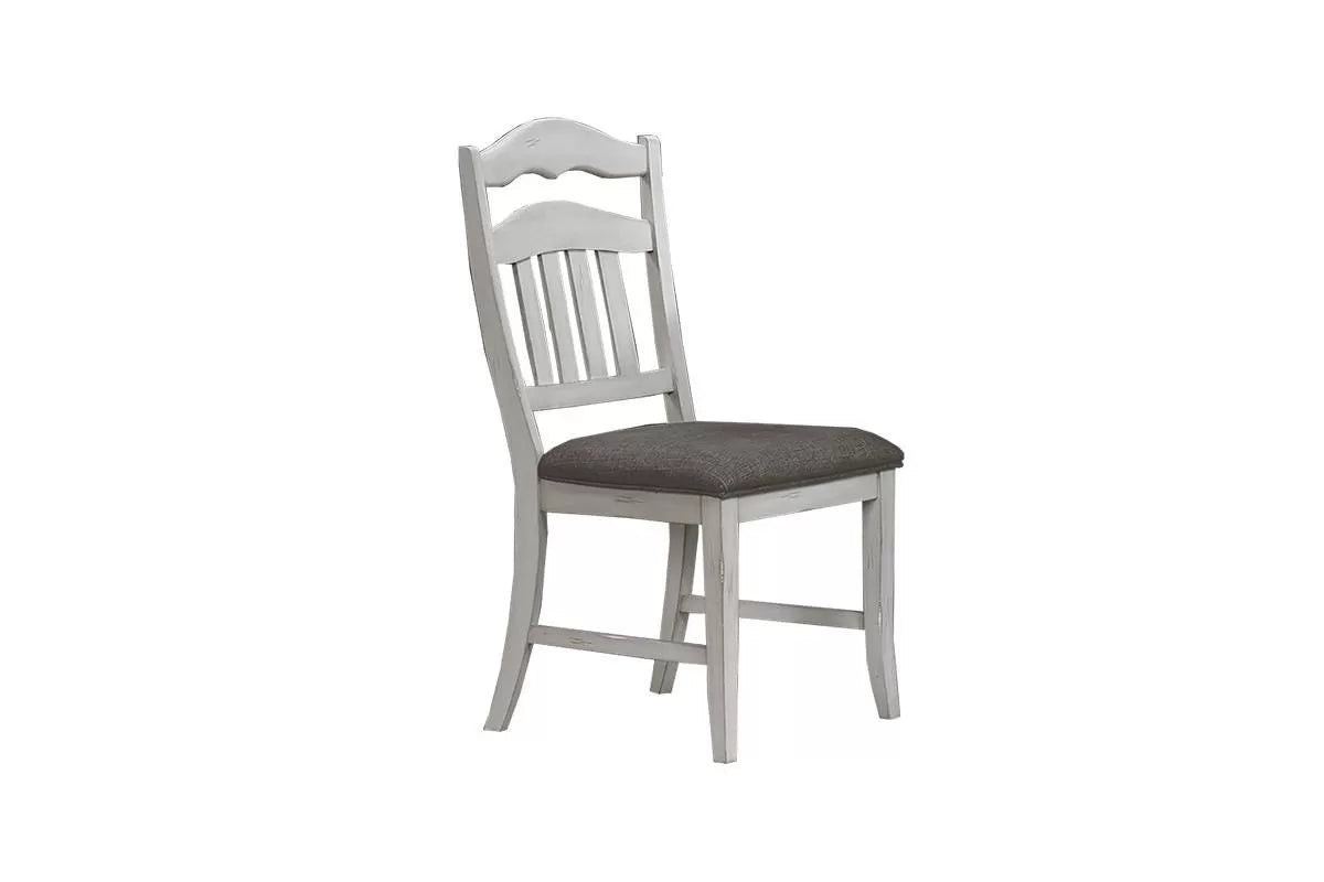 POUNDEX, SET OF 2 WHITE VINTAGE SIDE CHAIRS, F1798