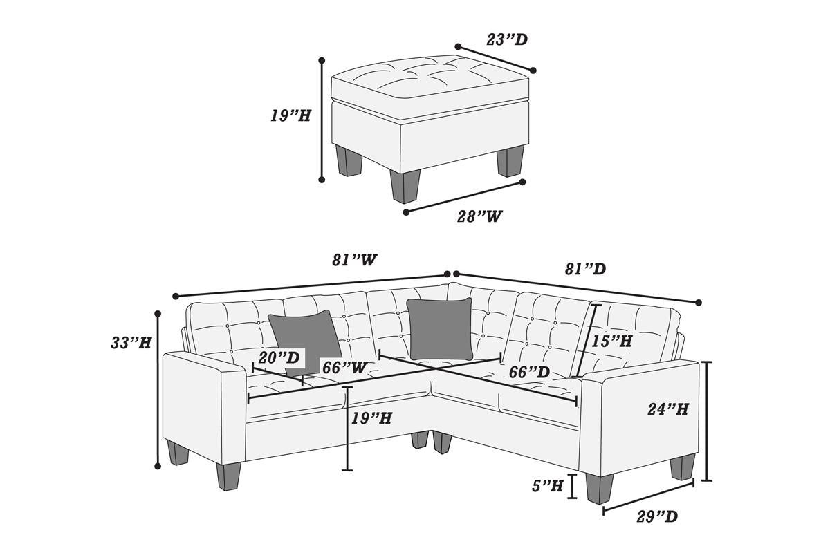 SECTIONAL ESPRESSO FAUX LEATHER, F6934