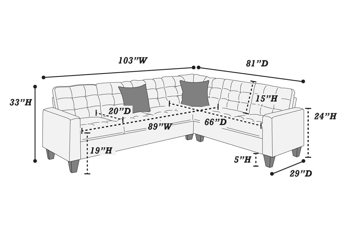 SECTIONAL NAVY LINEN, F6937