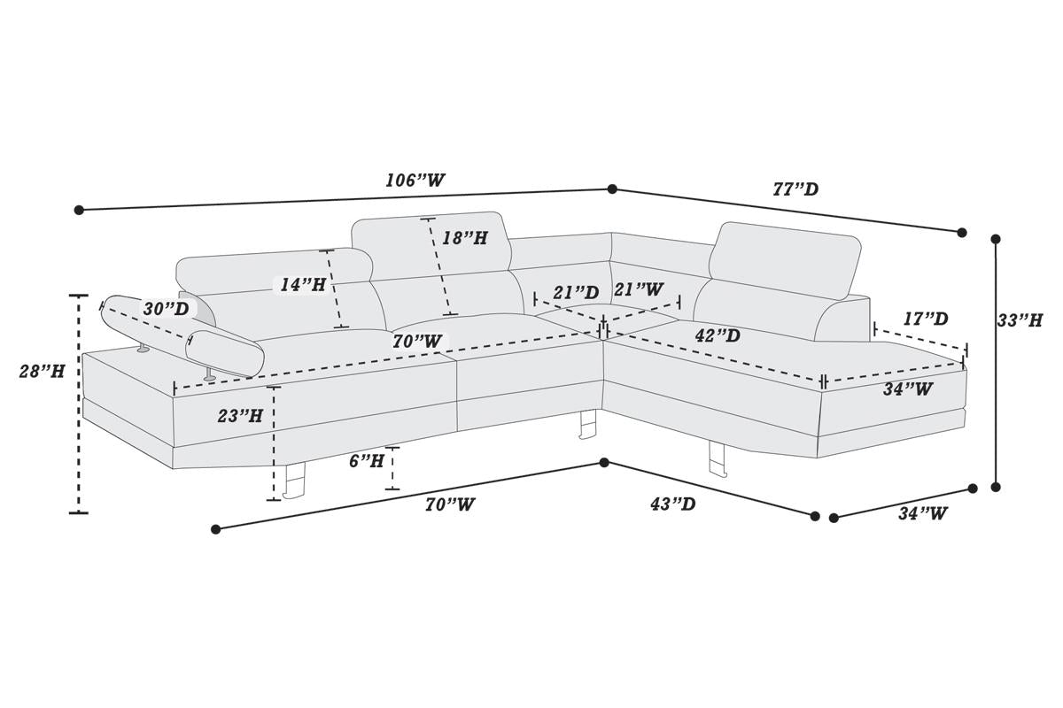 SECTIONAL FAUX LEATHER, F7320