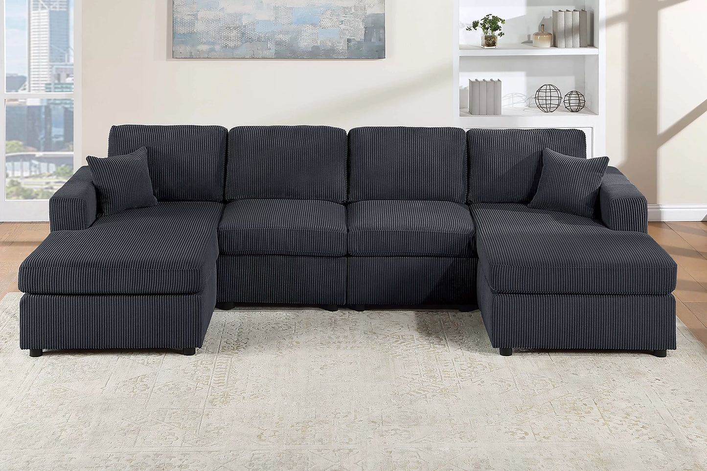 POUNDEX SECTIONAL WITH DOUBLE CHAISE, F8449