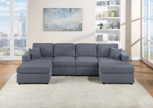 POUNDEX SECTIONAL WITH DOUBLE CHAISE, F8449