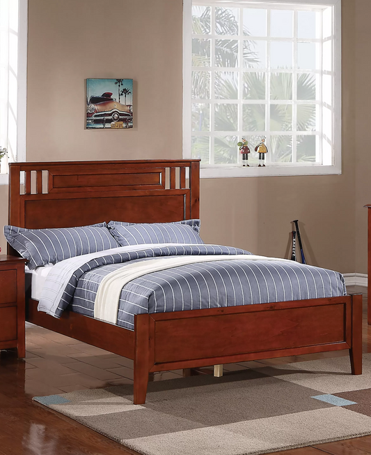 POUNDEX TWIN BED FRAME WALNUT (Mattress is not included) F9047T