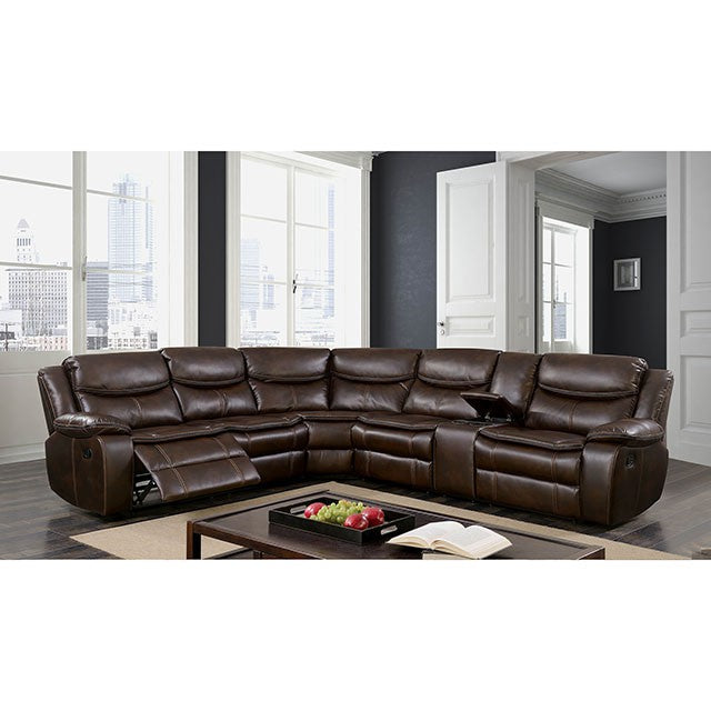 FURNITURE OF AMERICA, GATRIA MANUAL MOTION SECTIONAL (2 COLORS), CM6982