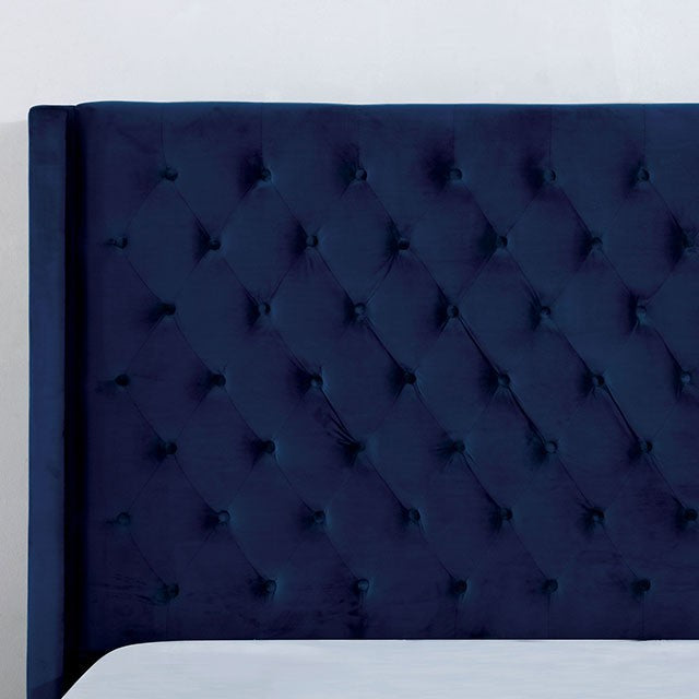 RYLEIGH, QUEEN BED FRAME NAVY BLUE, FM7141NV