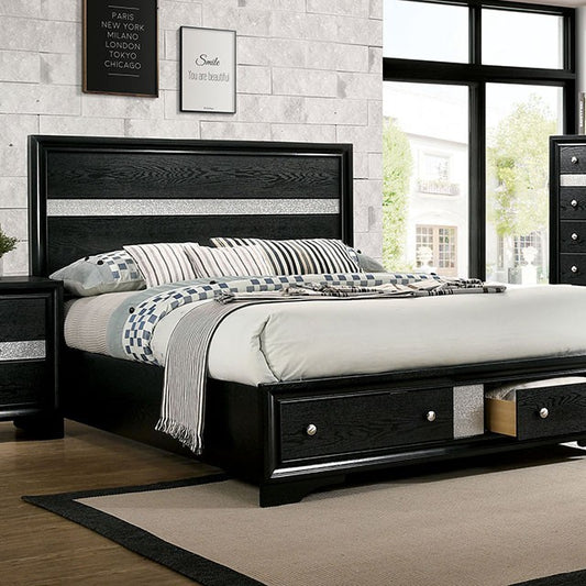 CHRISSY, QUEEN BED FRAME BLACK, CM7552BK