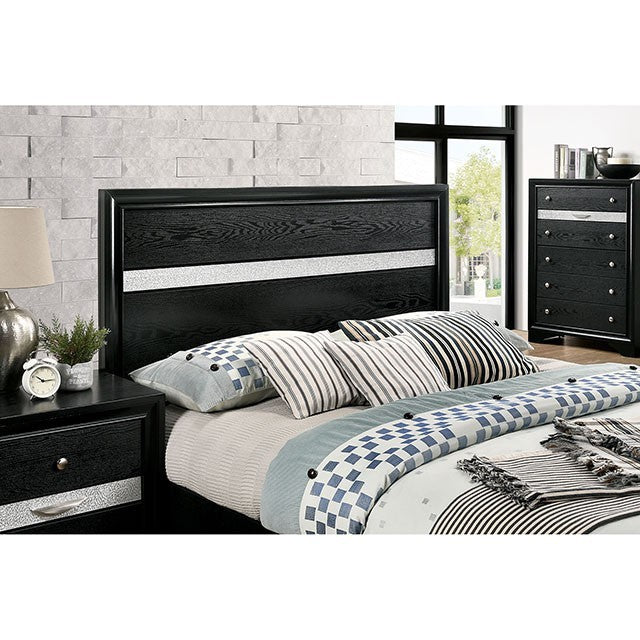 CHRISSY, QUEEN BED FRAME BLACK, CM7552BK